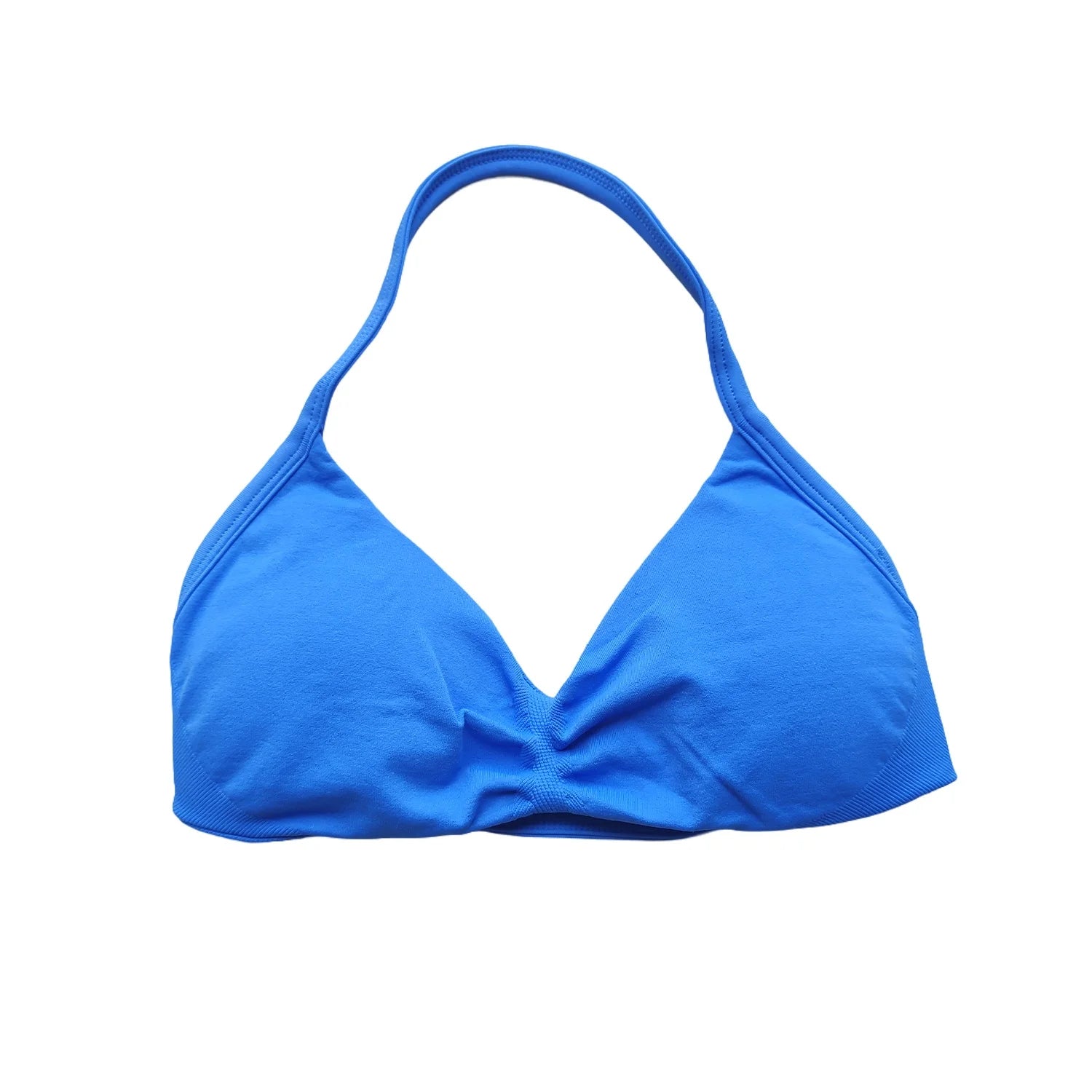 Impact Bra Women's Strappy Backless Halter Sports Bra With Removable Cups Seamless Yoga Gym Workout Activewear Fitness Clothing