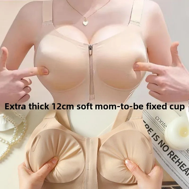 12CM Thickest Push Up Bra for Small Chest - Front Hook, Full Coverage No Gap, Back Smoothing, Ultimate Lift & Shape