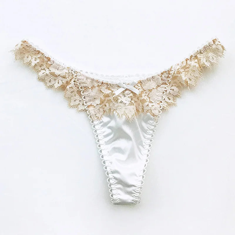 Lace Panties Sexy Women's Underwear Briefs G String Transparent Seamless Thong Low Waist Hollow Out Underpants Size S-XL