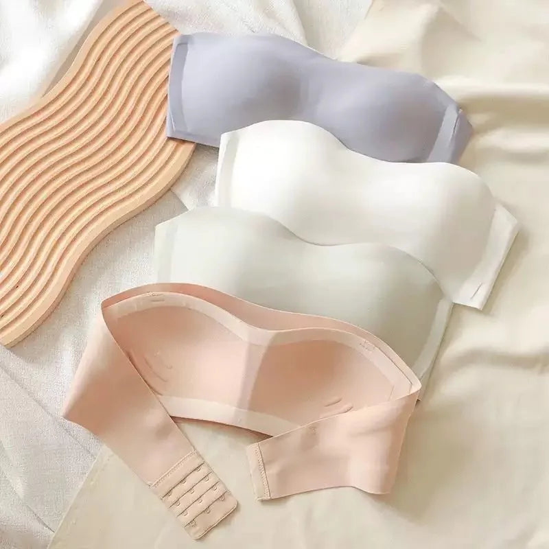 Seamless Strapless Invisible Bra for Small Chest Breathable Light Thin Gathered Breasts Beautiful Back Women's Underwear