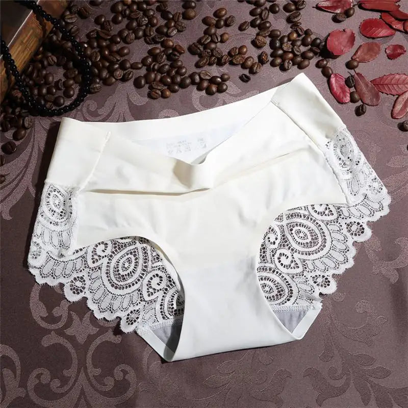Sexy Women's Panties Ice Silk Solid Color Underwear Plus Size Seamless Panties Summer Thin Breathable Underpants Female Lingerie