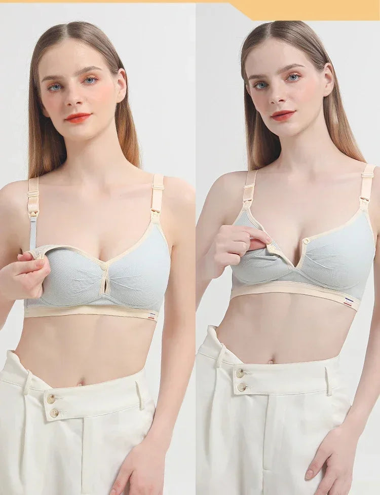 High Quality Maternity Nursing Bras Cotton Breastfeeding Pregnant Underwear Seamless Large Size Breathable Bra Push Up