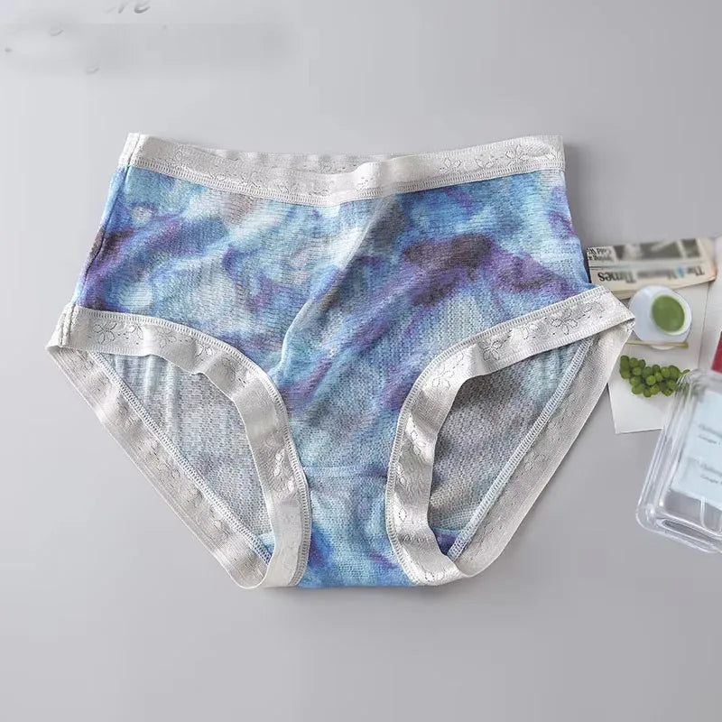 High-grade 100% mesh silk women's briefs Summer Autumn Double bottom breathable, mulberry silk underwear