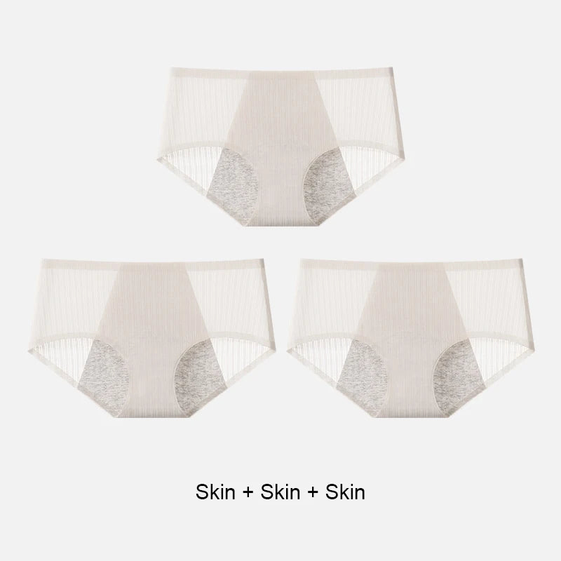 Menstrual Brief Ice Silk Leak Proof Underwear Women Menstruation Panties for Urinary Incontinence Woman Women's Menstrual Shorts