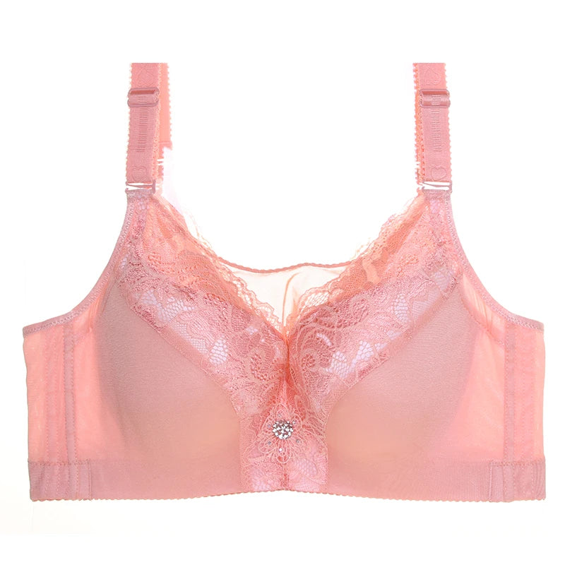 Push Up Bra Large Cotton Underwire Brassiere Spandex Full Cup Big Size Bras for Women D E F G Cup Bra 120 115 52G Bras Full Cup