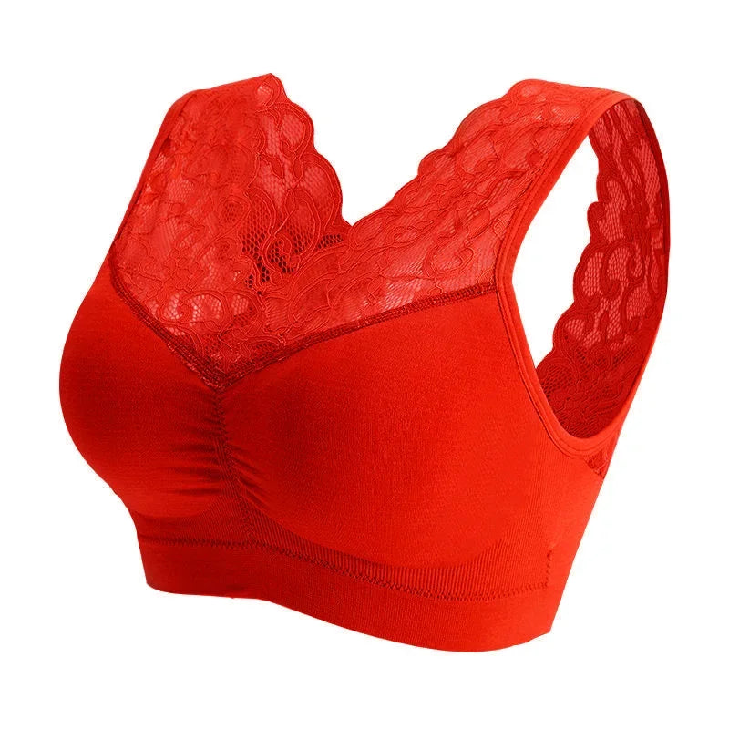 Women Sexy Lace Bra Seamless Wireless Push Up Running Sports Paded Bra Cozy Chest tube Top bralette Vest