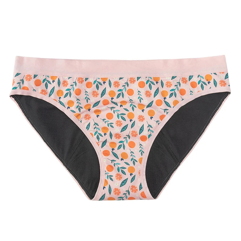 Teen & Women's Period Underwear - 4-Layer Leakproof Cotton Briefs for Medium Flow, Reusable Menstrual Panties