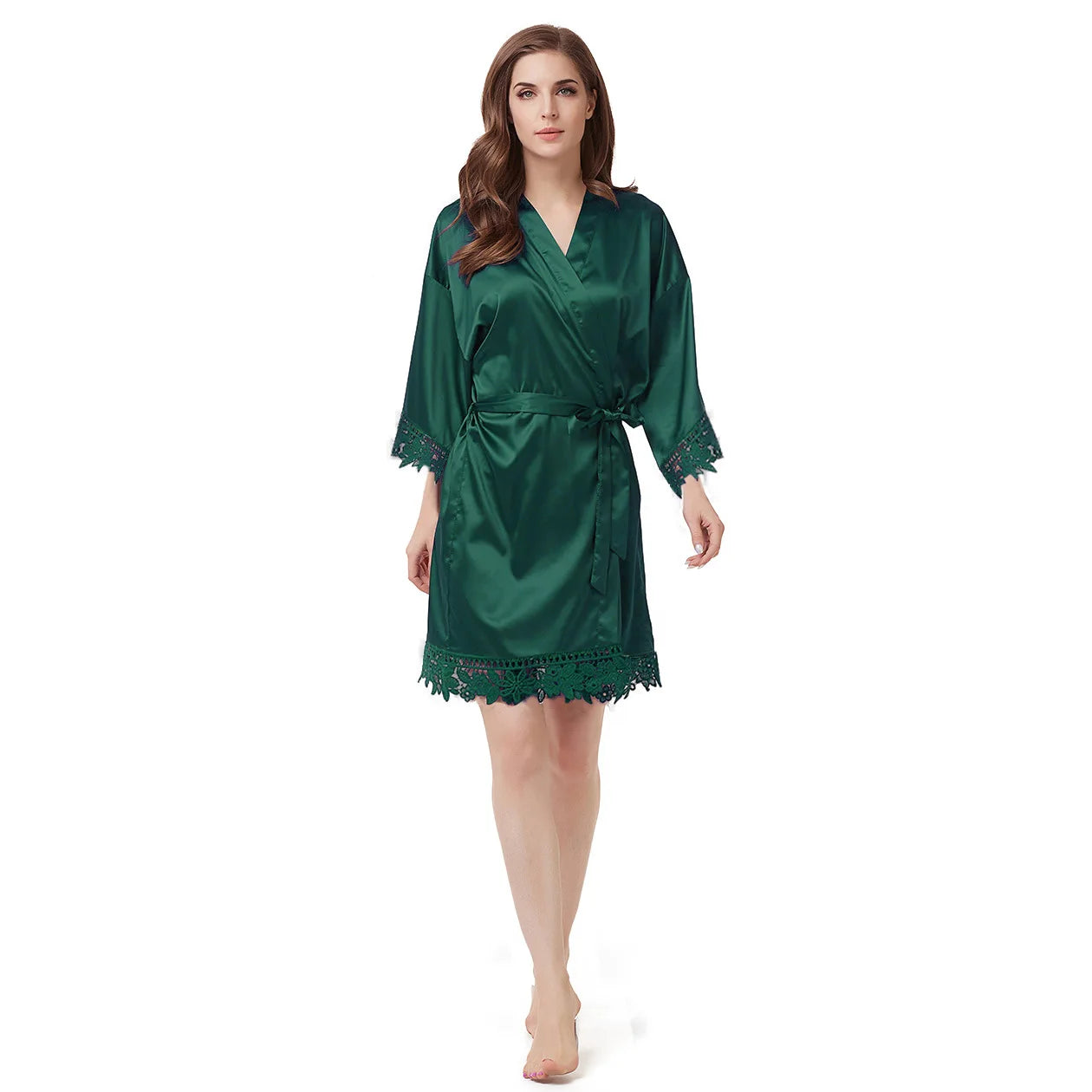 Personalised Bridesmaid Robes Wedding Dressing Gown Bridal Party Satin Lace Bride Gift Bride Robe Bridesmaid Gift