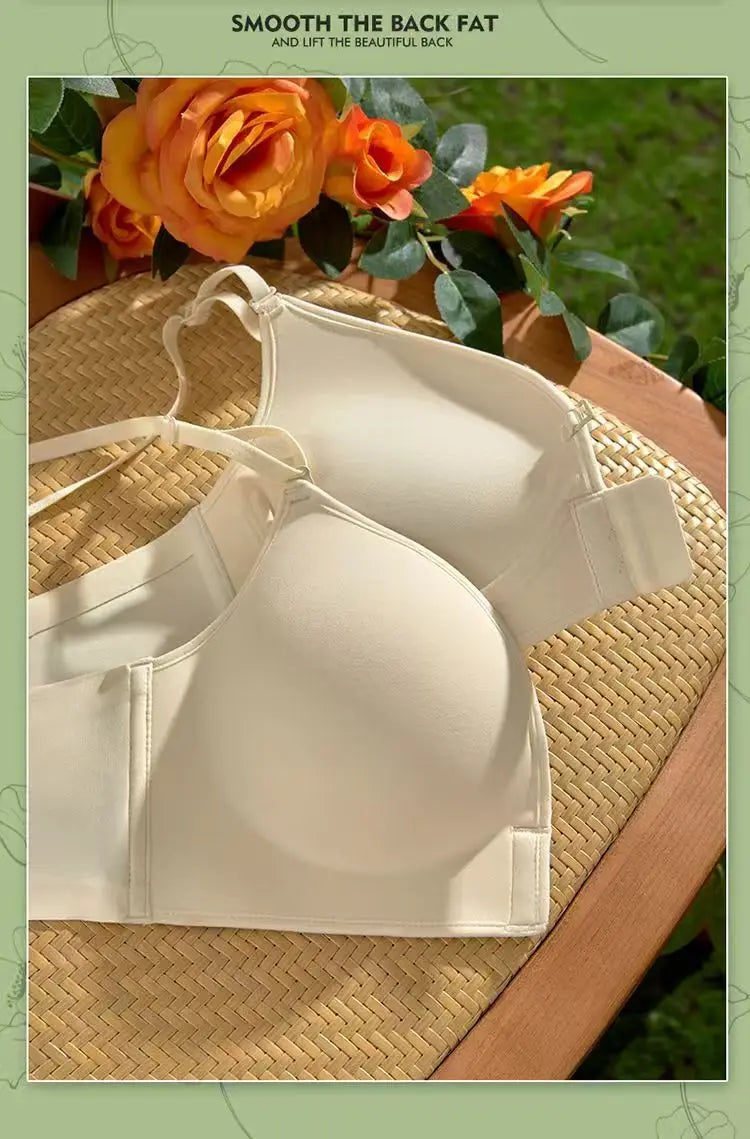 12cm Thickened Front Closure Push Up Bra - Ultra Thick Padded Lift for Small Chest, Deep Plunge Sexy Lingerie