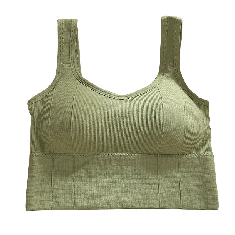 women Active Bra casual Top Letters print strap Cotton Top fitness Gym Jogging sleep Bra girl Wire Free Bandeau paded Bra Tops