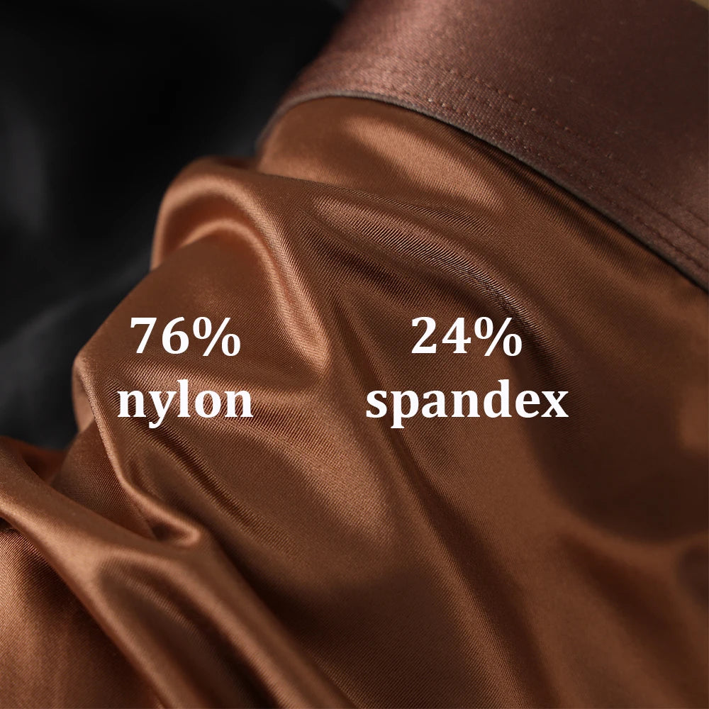 3PCS/Pack Luxury Ice Silk Satin-like Women's Panties 3D Double-layer Breathable Mesh Crotch Underwear Soft Smooth Safety Briefs