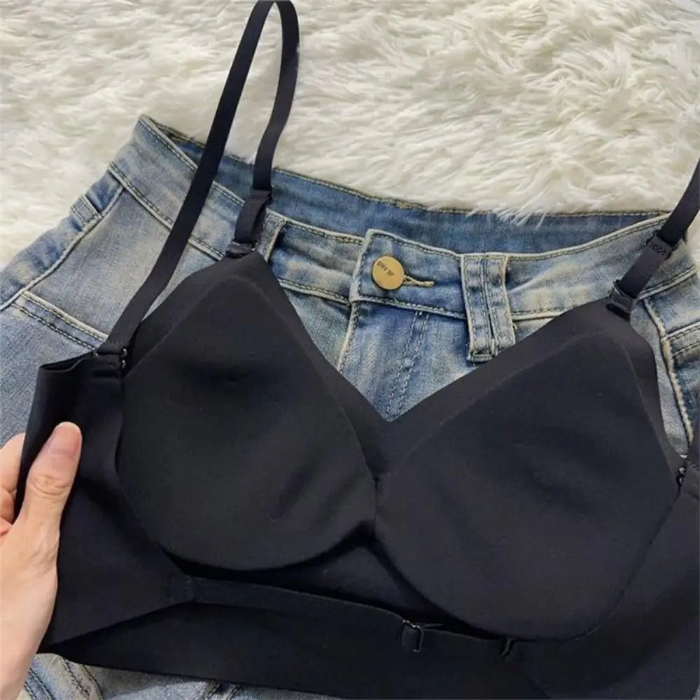 Fashion Nylon Cotton Women's Invisible Bra No Steel Frame Backless U Plunge Bras Breathable Brassiere Women Girls