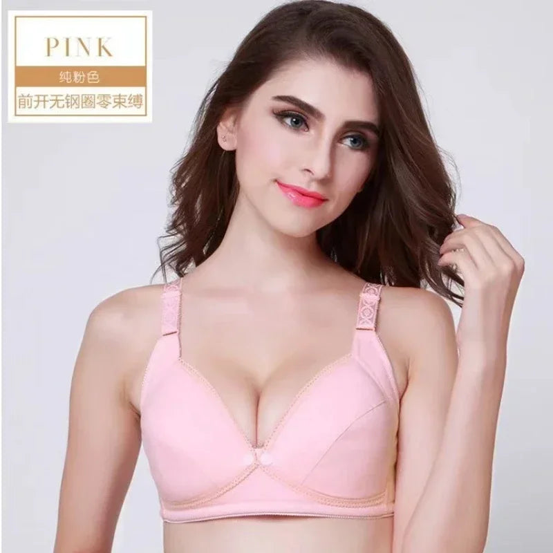 Cotton Nursing Bra Summer Breathable Breastfeeding Bras Women Maternity Plus Big Size Easy Feeding Wire Free