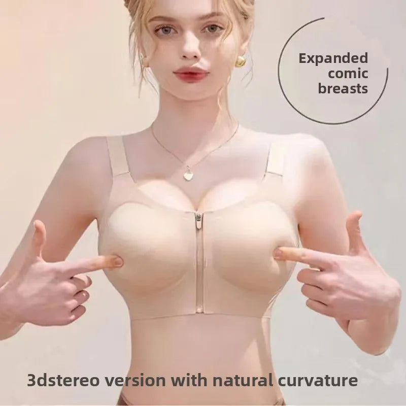 12CM Thickest Push Up Bra for Small Chest - Front Hook, Full Coverage No Gap, Back Smoothing, Ultimate Lift & Shape