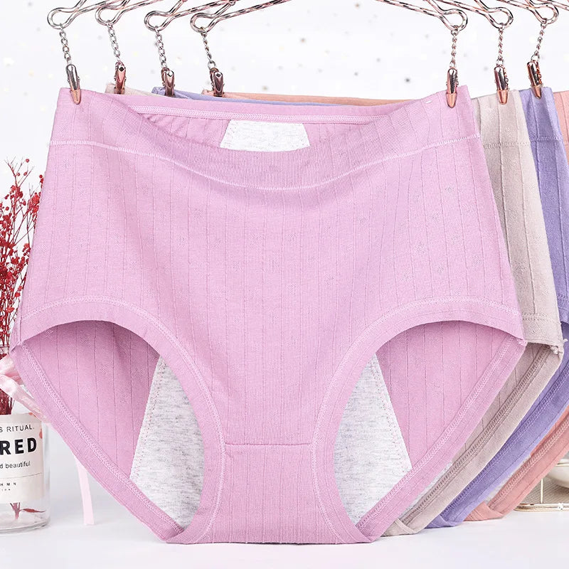 6XL Leak-Proof Menstrual Briefs For Women Cotton Panties Lingerie Physiological Underpants Period Underwear Female Intimates