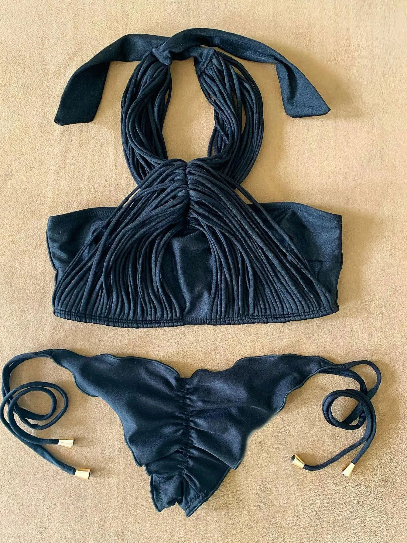 Sexy Strappy Micro Bikini Set for Women, Two Piece Swimsuit, High Cut Swimwear, Brazilian Beachwear, Bathing Suit, 2024