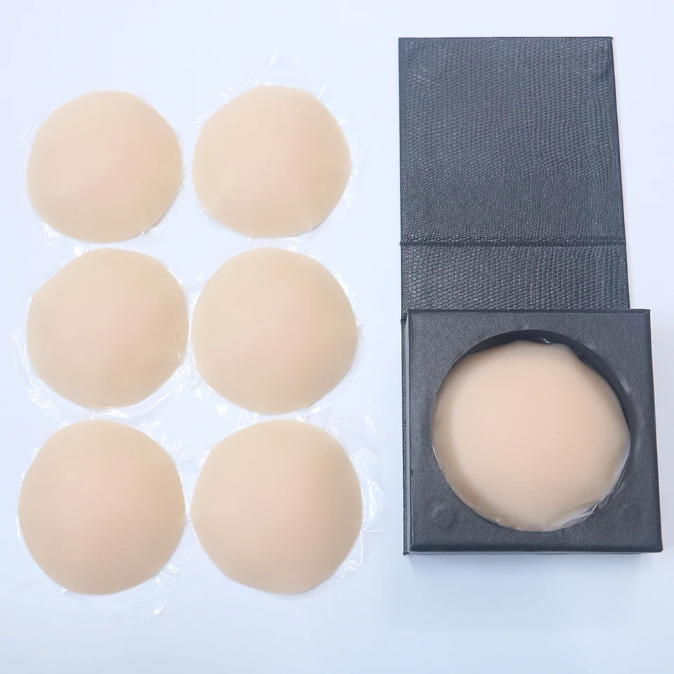 3 Pairs Reusable Nipple Covers Silicone Nipple Pasties For Women Adhesive Breast Petals Chest Sticker No Show Sticky Bra