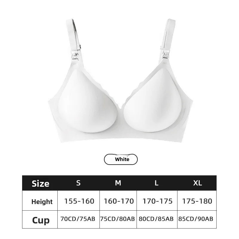 Maternity Bra with Push-up Front To Prevent Sagging Seamless Breathable and Comfortable Nursing Push-up Bra