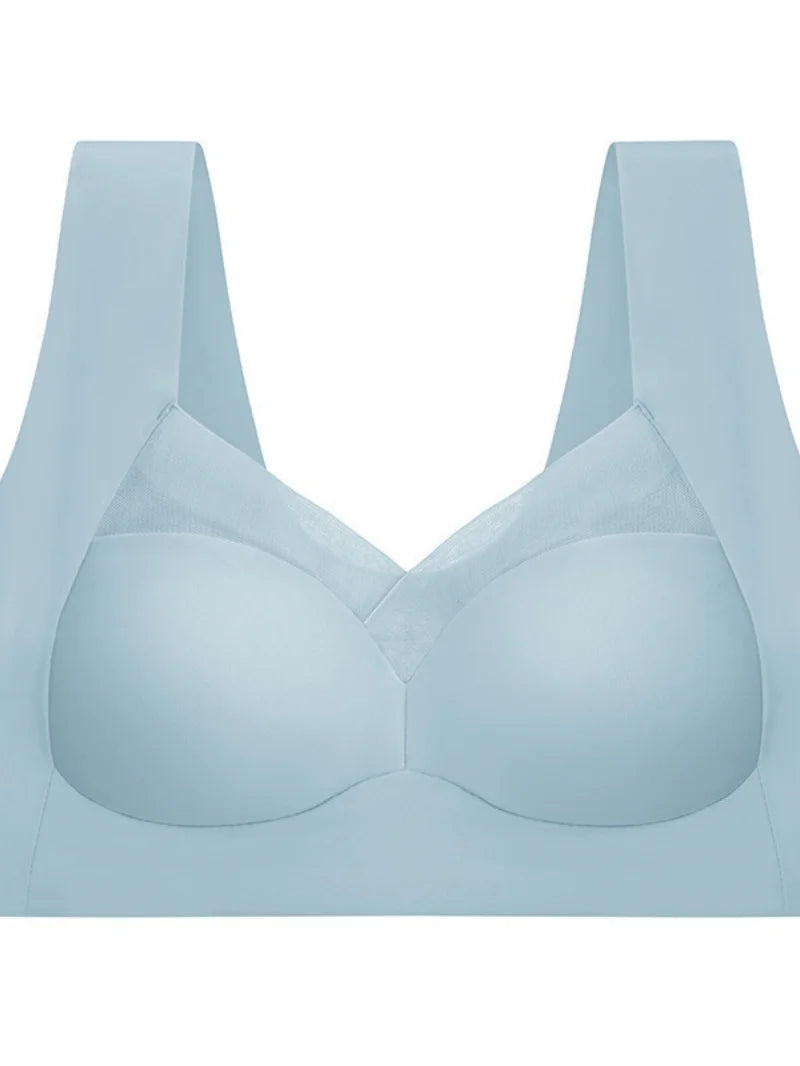 Woman Top Bra Sexy Push Up Bra Seamless Ice Silk Underwear Women Unwired Ring Sleep Lingerie Fitness Sports Bralette Invisible