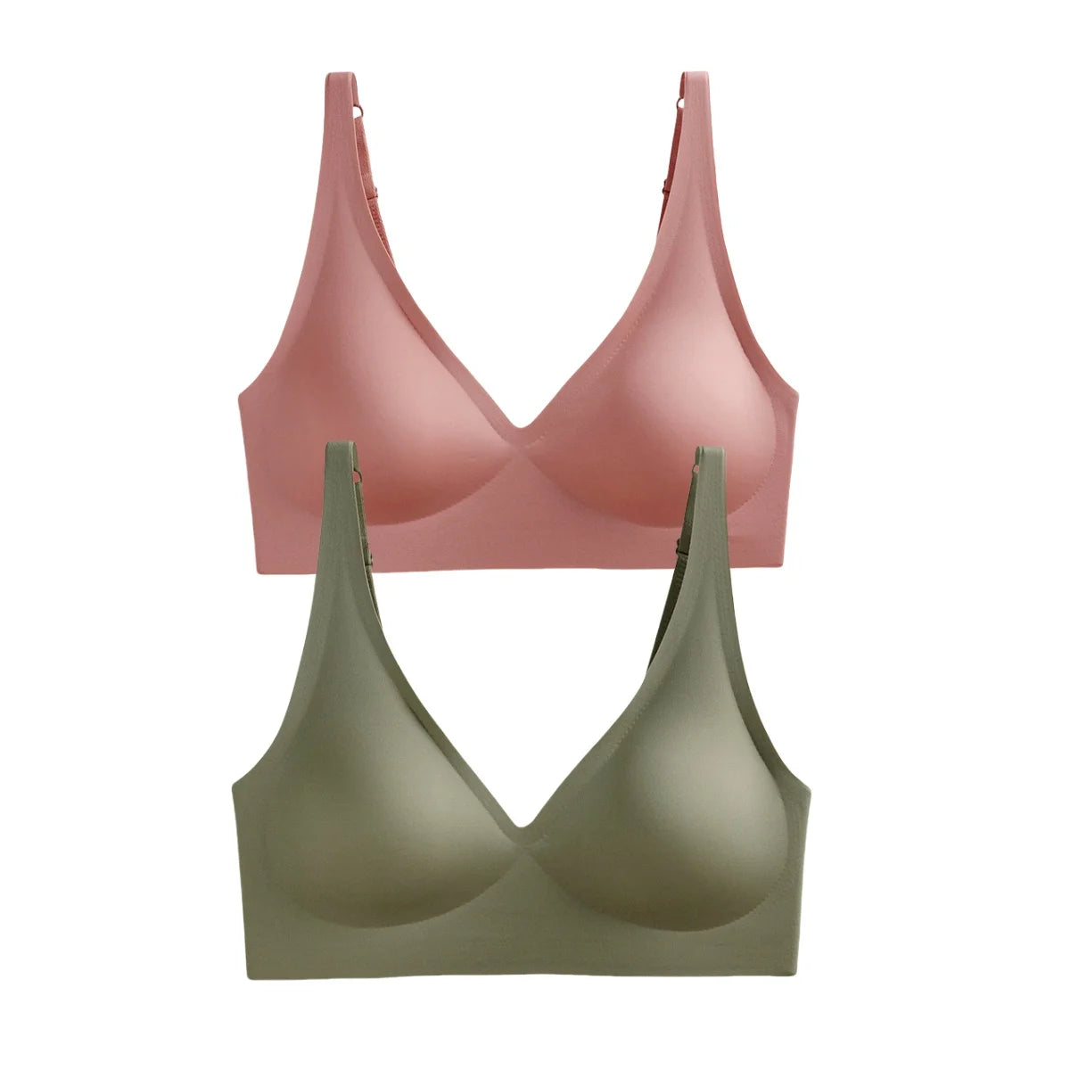 2Pcs/Set Seamless Bras For Women Wireless Underwear Push Up Brassiere Soft Padded Intimates Female Sexy Lingerie Sleepwear S-XXL