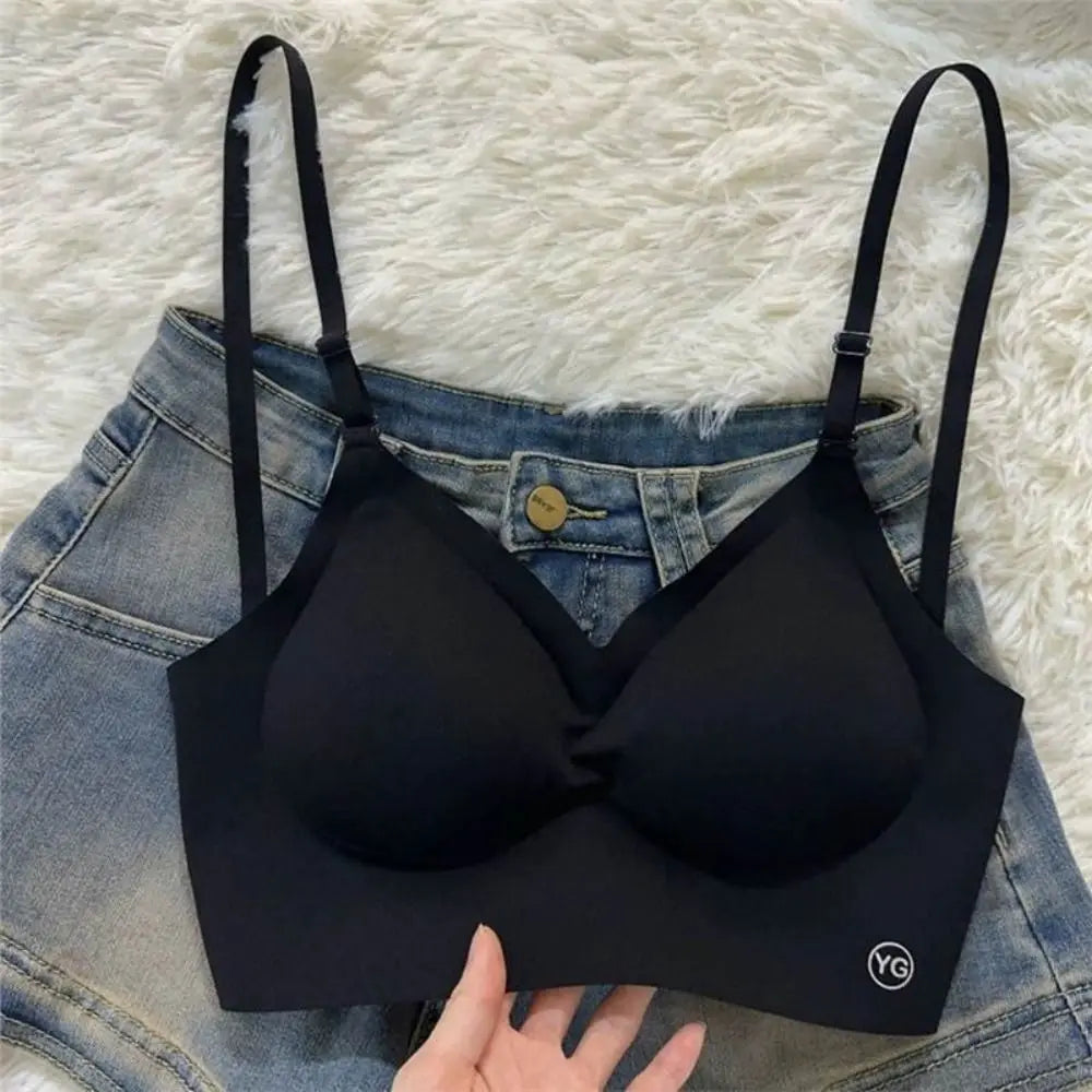 Fashion Nylon Cotton Women's Invisible Bra No Steel Frame Backless U Plunge Bras Breathable Brassiere Women Girls