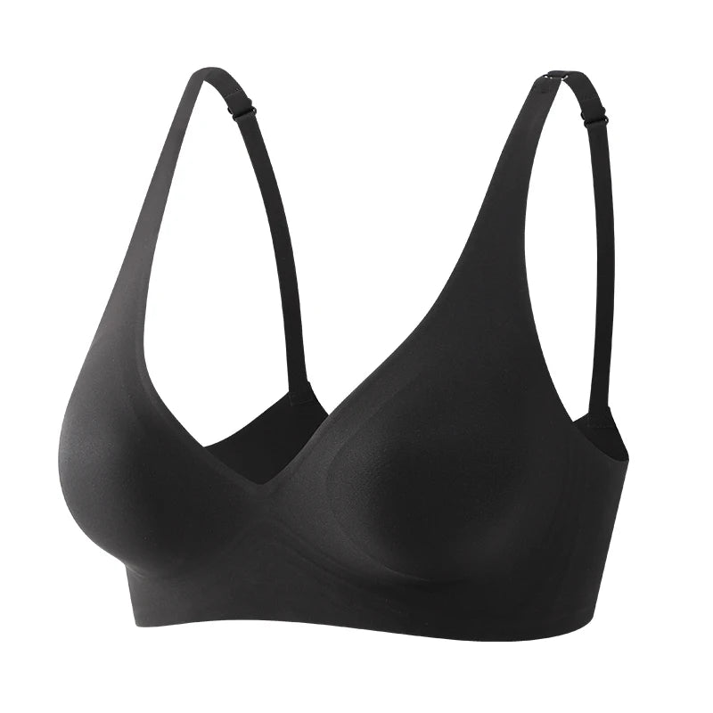 New Fashion Traceless Jelly Bra For Women Comfortable Wireless Push Up Brassiere Sexy Solid Color Seamless Intimate Underwear