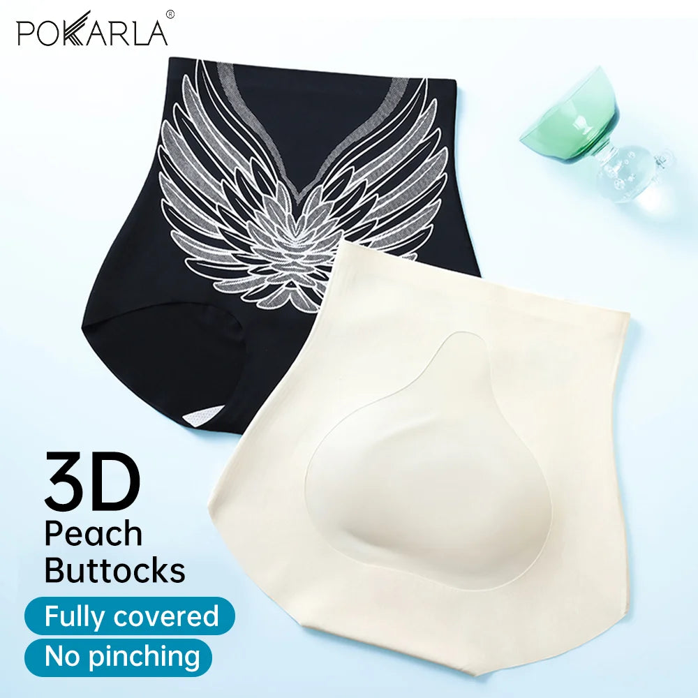 Seamless Mid Rise Tummy Control Panties Butt Lift Antibacterial Shaping Underwear Soft Full Cover Buttock Abdominal Shape Pant