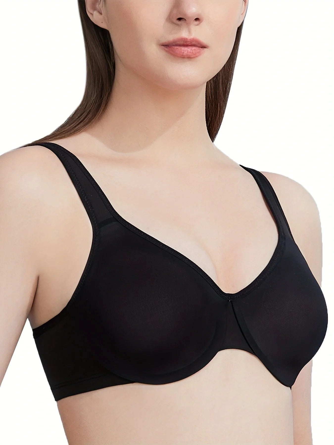 Underwire Women's Minimizer Full Figure Bras Smooth Full Coverage Seamless Non Padded Cups Bra 5810