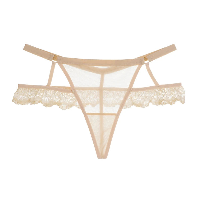 ALLTOOALL Women Sexy Panties Lace Underwear Female Seamless Lingerie Low Waist Transparent Hollow Out G-string Thongs Underpants