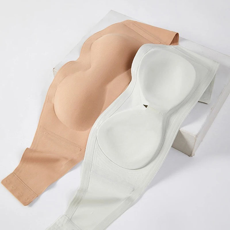 2Pcs/Set Strapless Adhesive Bra Push-Up Non-Slip Small Chest Lightweight Sexy Invisible Lingerie Women Everyday Party Wedding