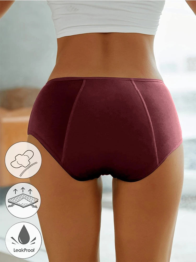 Women's Menstrual Panties Low Waisted 5-layer Physiological Periods Pants Ultra Intimates Female Underwear Breathable Lingerie