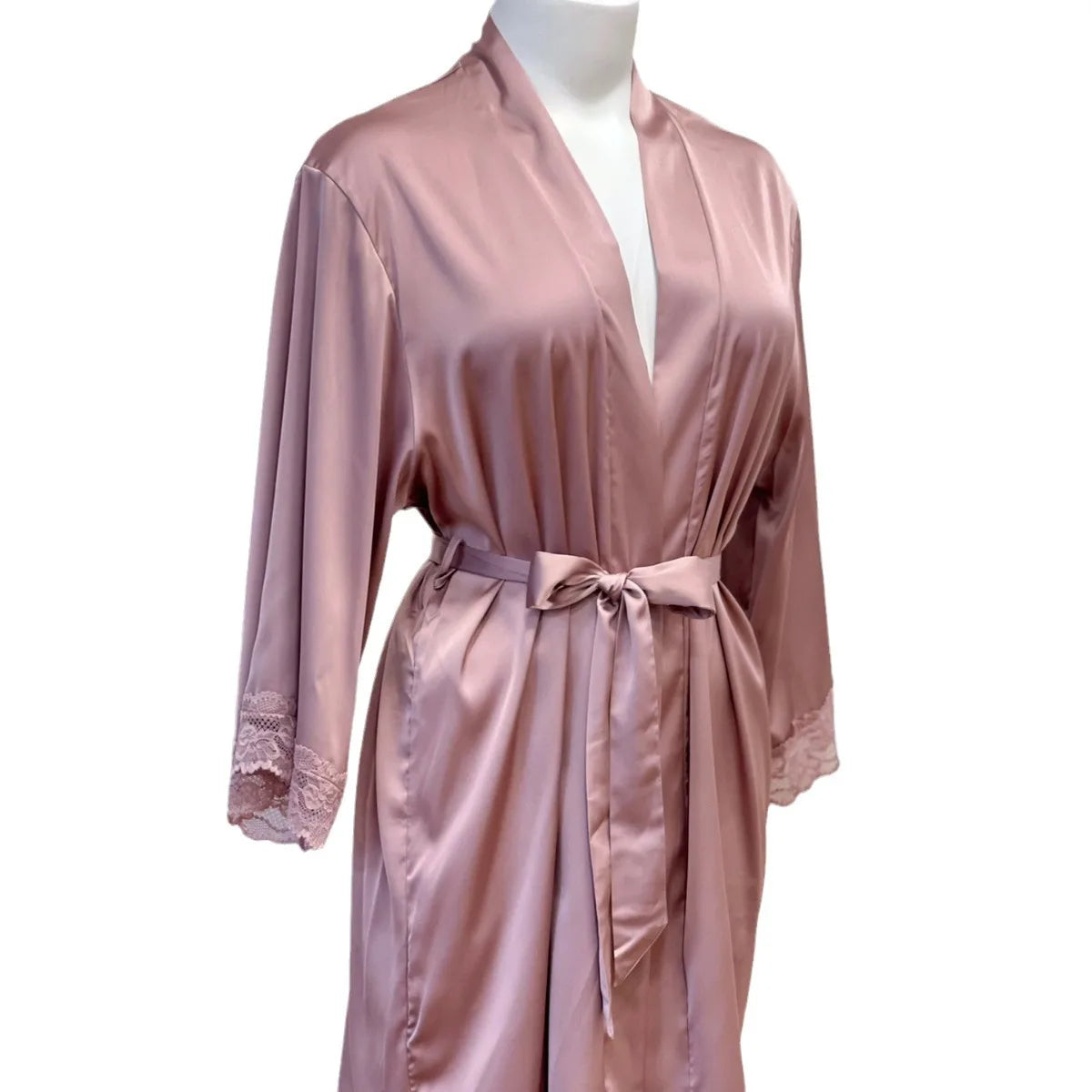Bridal Kimono Robes Only Beautiful Sexy Pajamas Women's Bathrobe Pure French High Quality Nightgown Lace Mesh Bow Dressing Gowns