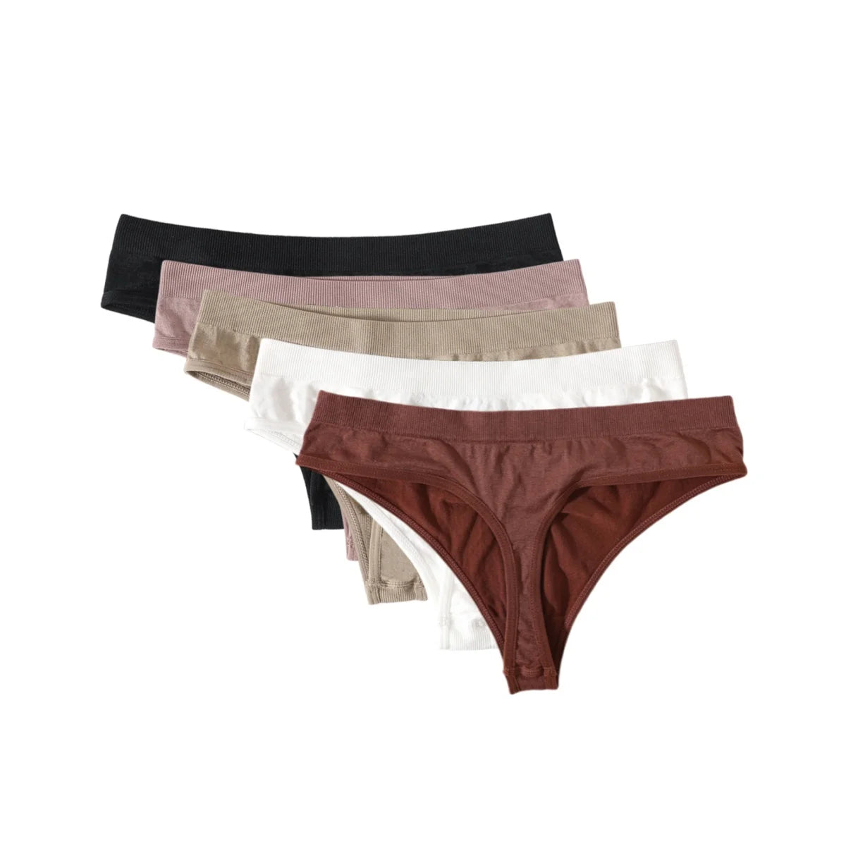 5Pcs/Set Seamless Panties Women Thongs Low Rise G-String Sport Underwear Female Underpants Lingerie Sexy Bottoms M-XL