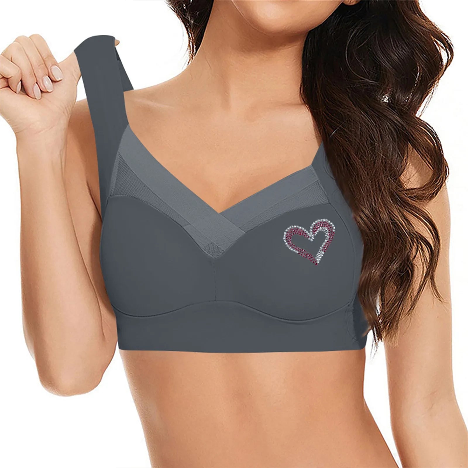 Seamless Support Bra Women Plus Size Comfort Wireless T Shirt Bra Side Smoothing Full Coverage Everyday Lingerie Breathable