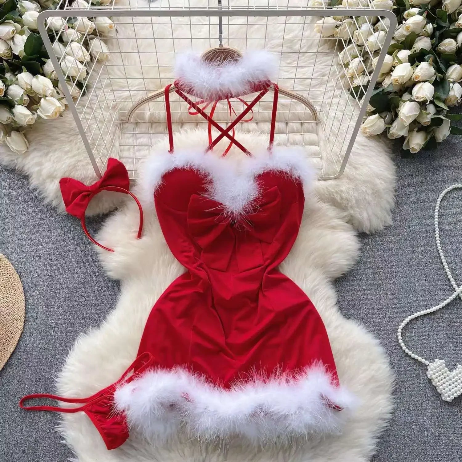 Women Strap Hollow Out Backless French Style Striped Erotic Playsuits Cosplay Slim Fit Underwear Black Lingerie Sexy Bodysuits