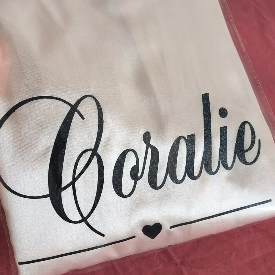 Personalized Text Logo Wedding Bathrobe Bridal Robe Bride Bridesmaid Wedding Robes Woman Bachelorette Hen Party