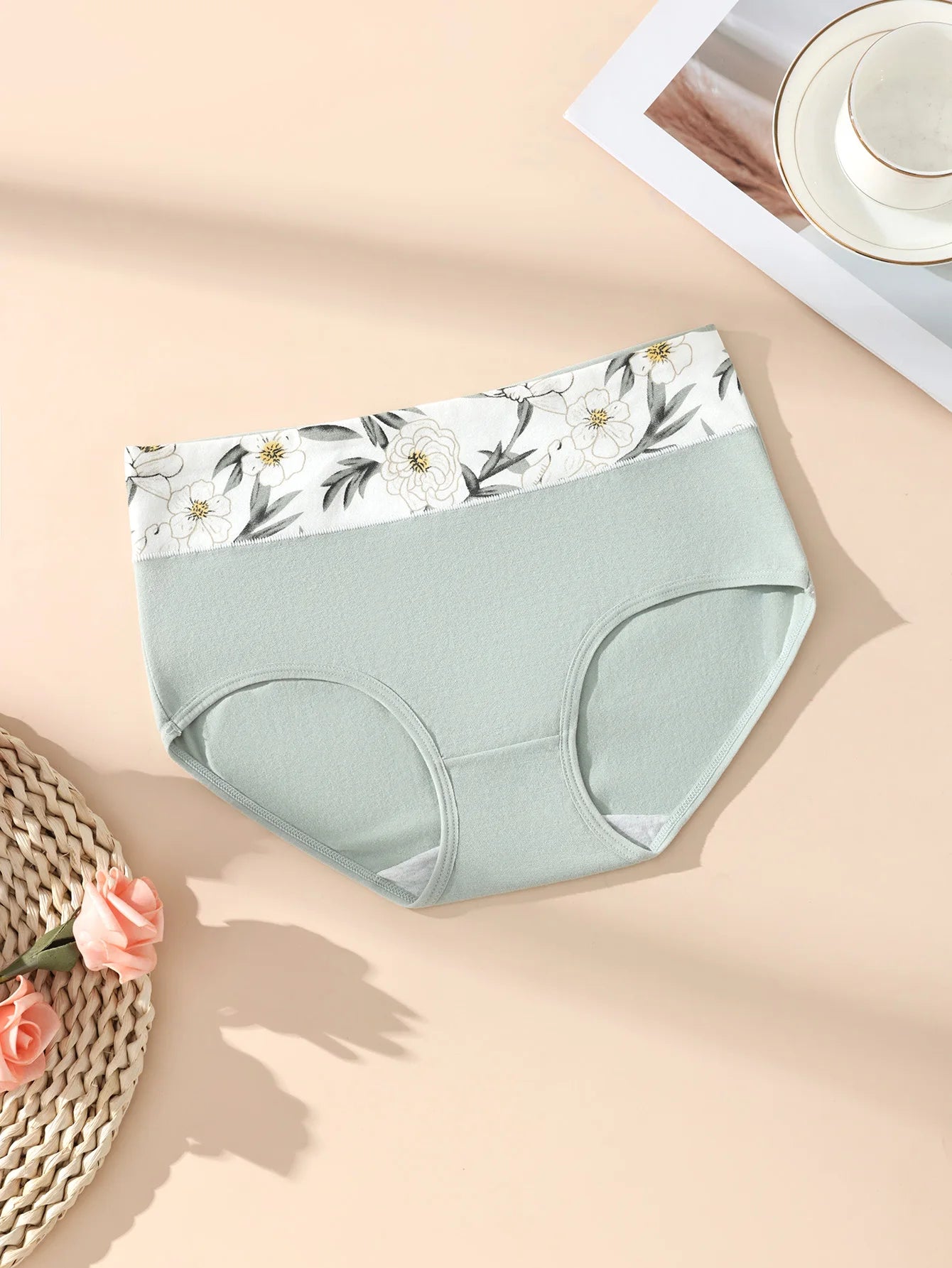 6Pcs Womens High Waist Cotton Briefs Soft Comfortable Breathable Tummy Control Butt Lift Shaping Underwear