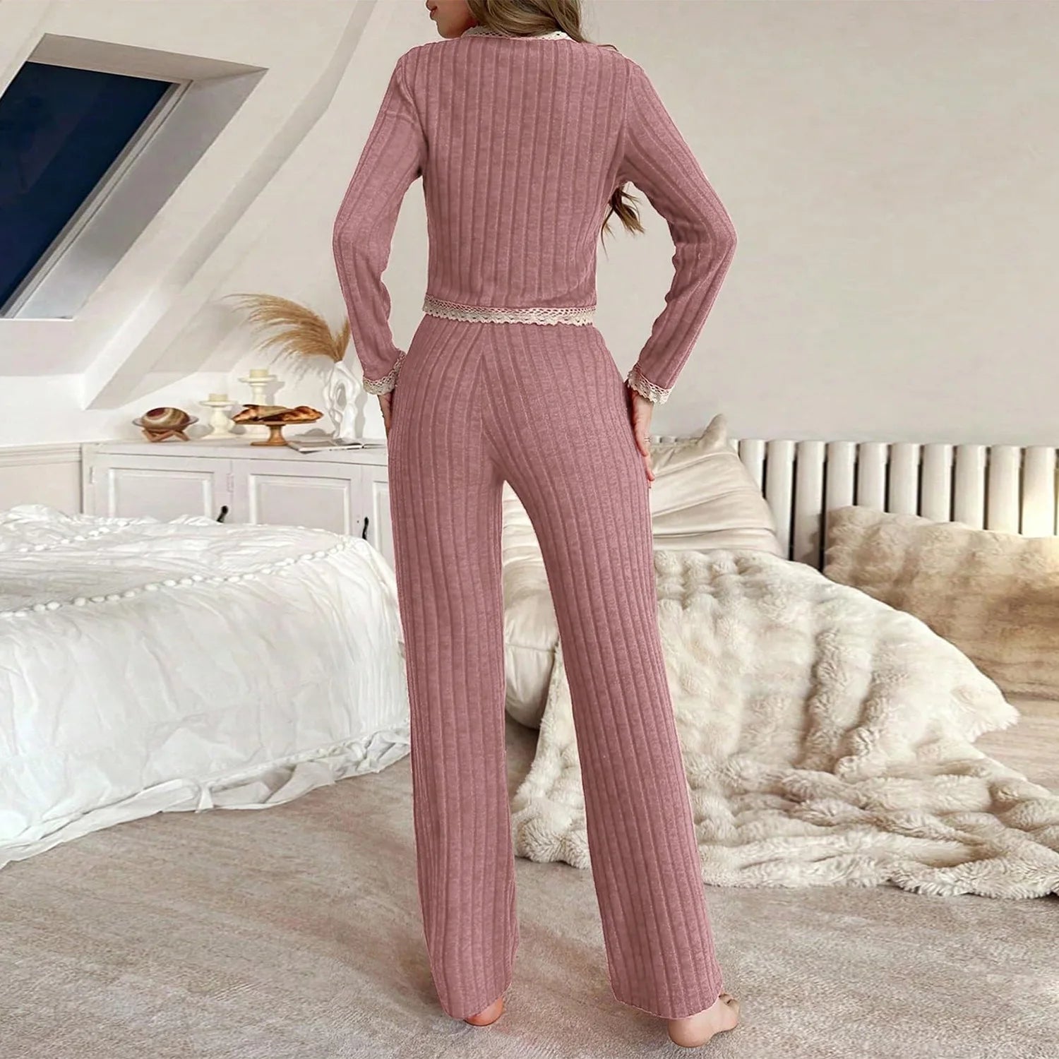 Sleepwear Women Home Wear Set Pajamas Set Woman Big Size Women's Pajamas Pajama Pigma Long Sleeve Winter Sleep Lounge Underwear