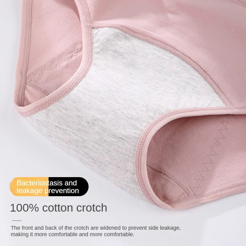 3PCS/set Women's menstrual briefs large flow postpartum water absorption leakproof briefs women's pure cotton menstrual briefs