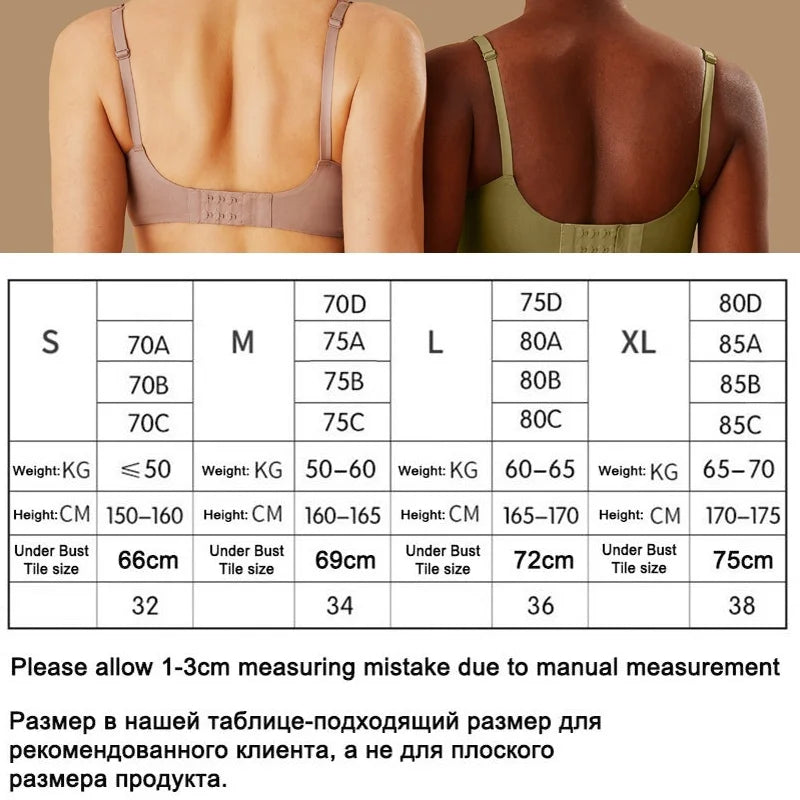 New Fashion Traceless Jelly Bra For Women Comfortable Wireless Push Up Brassiere Sexy Solid Color Seamless Intimate Underwear