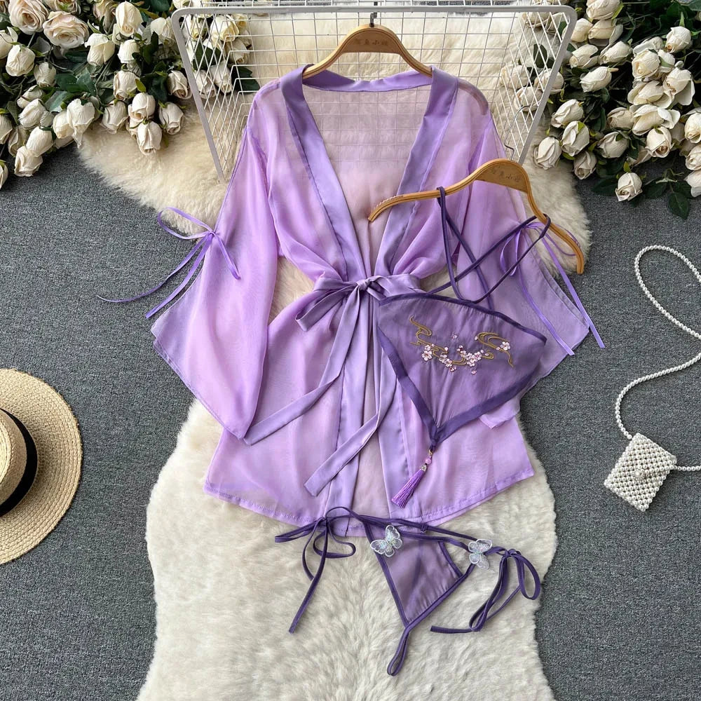 Women Strap Hollow Out Backless French Style Striped Erotic Playsuits Cosplay Slim Fit Underwear Black Lingerie Sexy Bodysuits