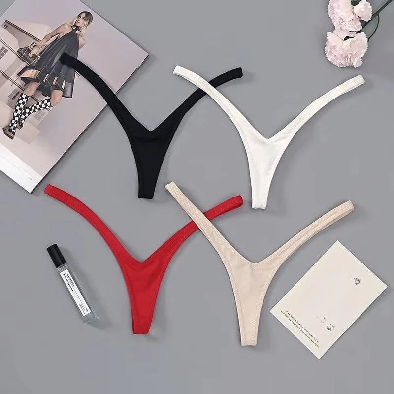 Women New Style Women Secret Clothes Deep V Thong Breathable Sexy Low Waist Brazilian Underwear Soft Thin Straps Women's Panties