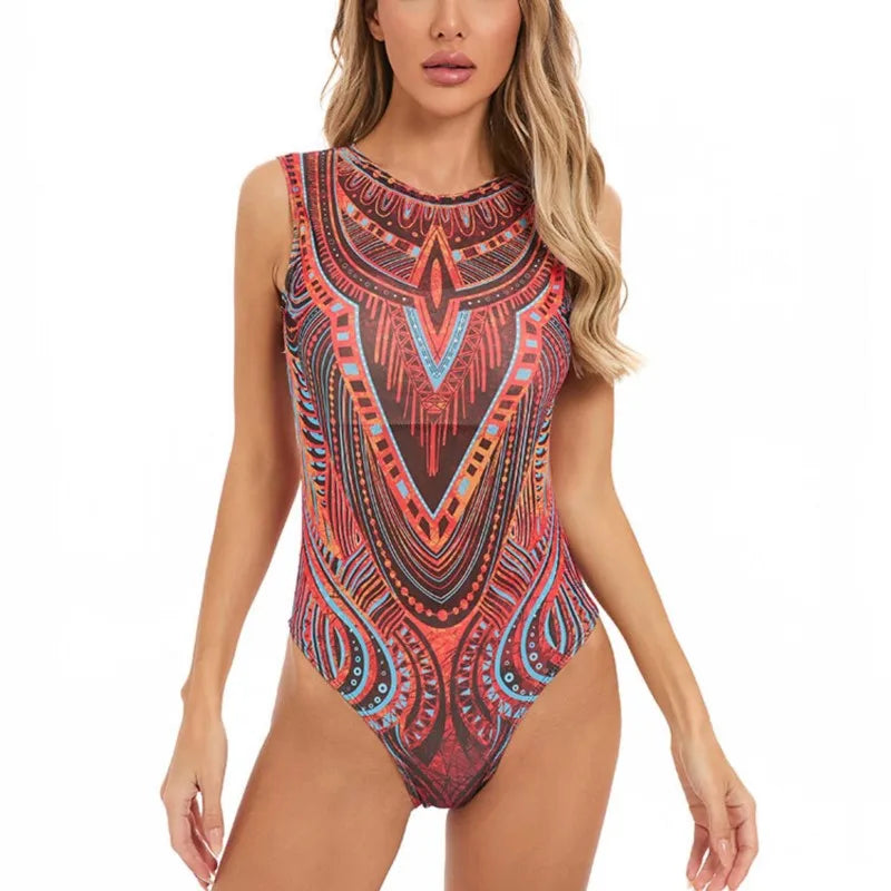 New High Waist Sexy Swimsuit Women Summer Bathing Suit Bikini Set Sleeveless Swimwear Women Beach Swimming Suit For Female