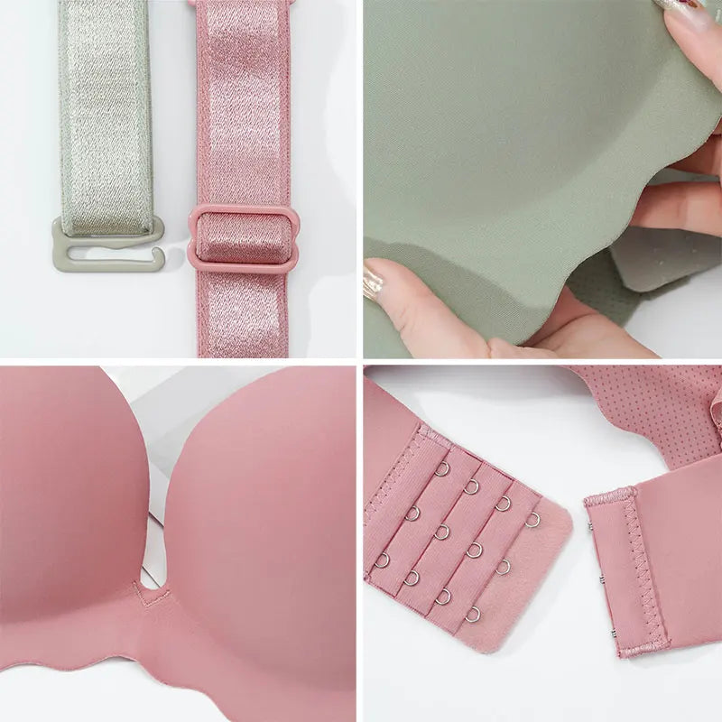 Women's Push Up Bras Sexy Seamless Breathable Female Wireless Underwear Gather Active Backless Sleep Tops Lingerie
