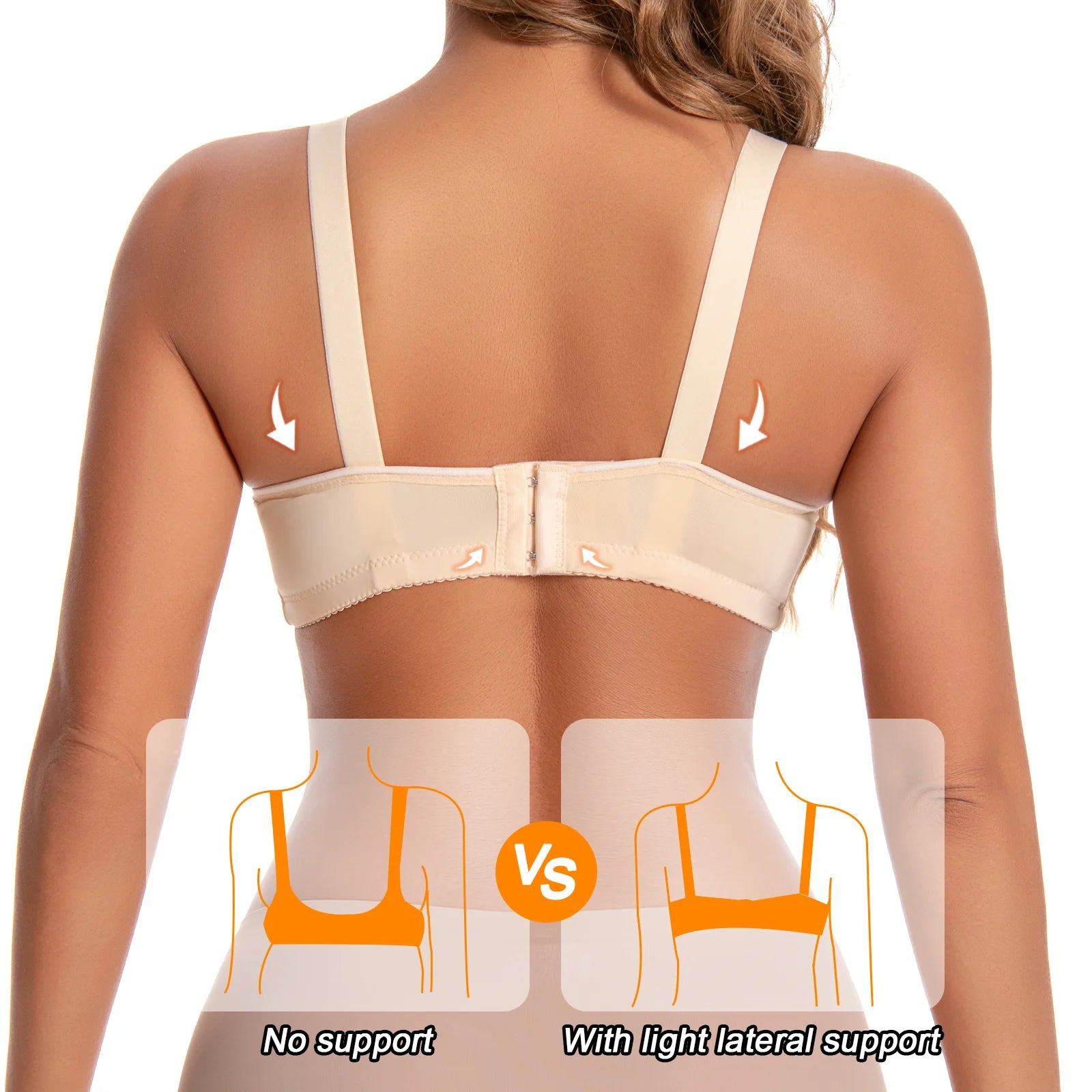 6 Pieces / Color Women' Sexy Lace No Wire Bras Plus Size Adjustable Shoulders Strap T-Shirt Bra For Cup A B C D