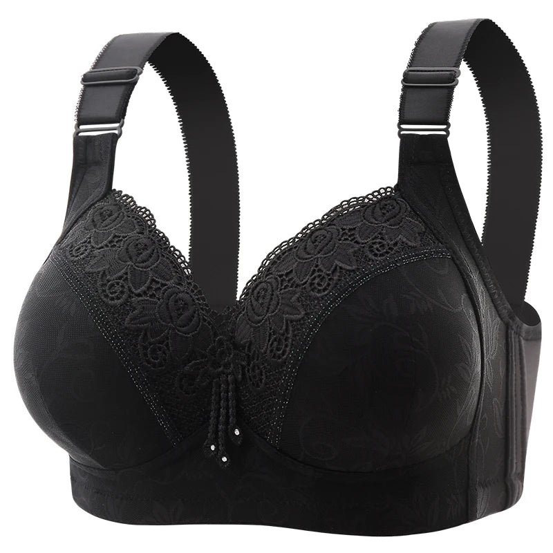 Womens Lace Bras Ultra-Thin Perspective Bralette Deep V Bra Sexy Lingerie Tops Plus Size Cup Mom's underwear active bra
