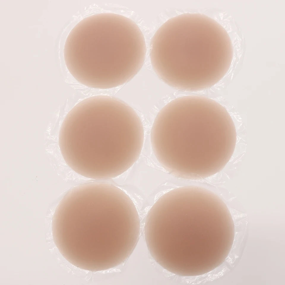 3 Pairs Reusable Nipple Covers Silicone Nipple Pasties For Women Adhesive Breast Petals Chest Sticker No Show Sticky Bra