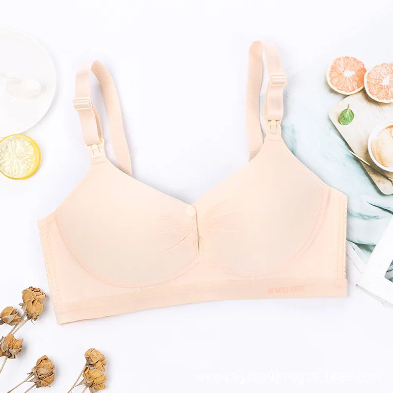1PCS Pregnant Women Breastfeed Bras Open Gather Before Breastfeeding Thin and Comfortable Seamless Underwear Without Steel Rings