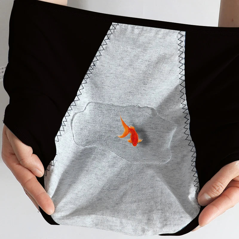 High Waist Menstrual Panties Woman Breathable Women's Cotton Briefs Plus Size M-4XL Physiological Leak Proof Period Underwear