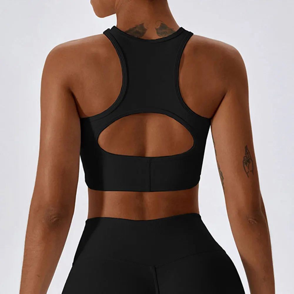 Women's Sport Bras Gym High Intensity Underwear Running Yoga Beautiful Back Dry Bras Shockproof Rib Workout Bra Seamless Fitness